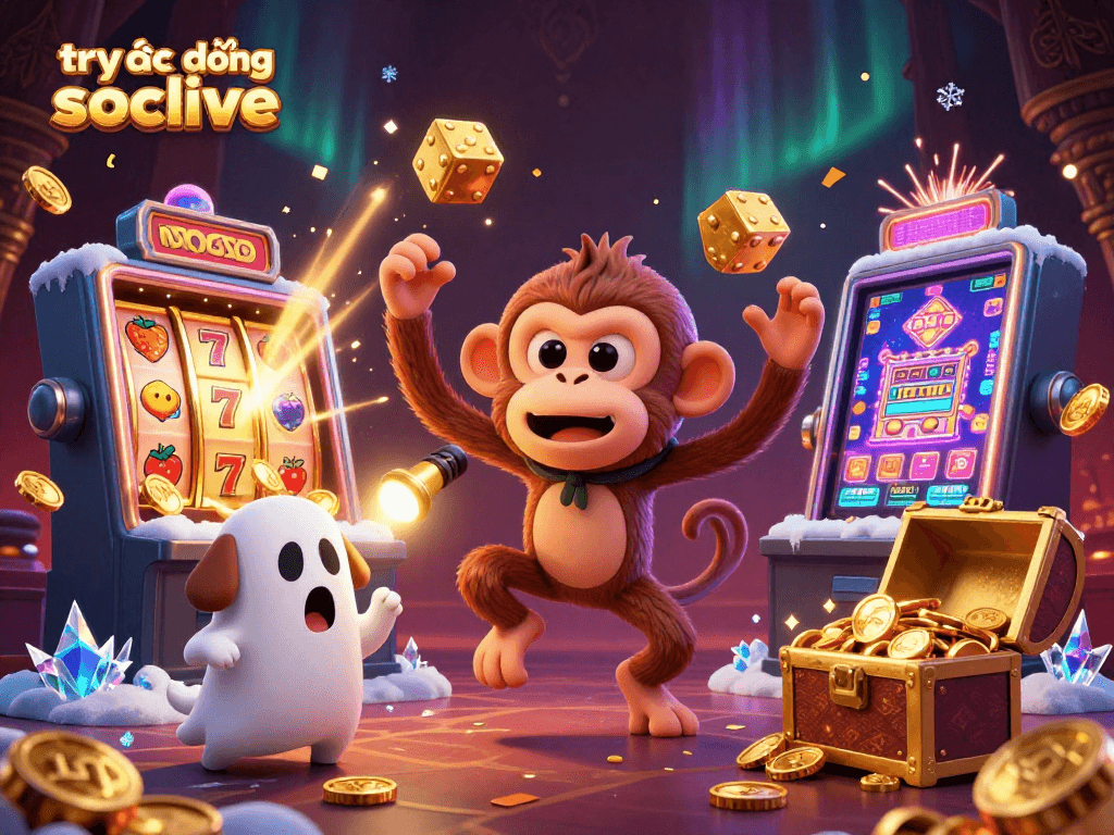 Experience trực tiếp bóng đá socolive with a thrilling scene of casino excitement and winning energy.