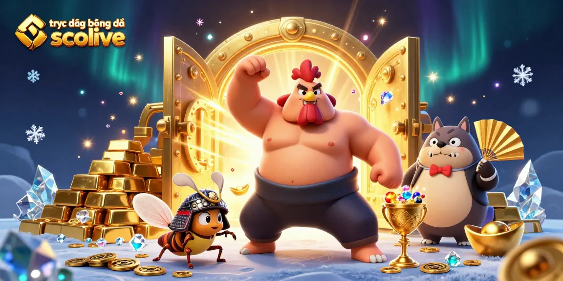 Experience trực tiếp bóng đá socolive with vibrant characters in a dynamic gambling scene.