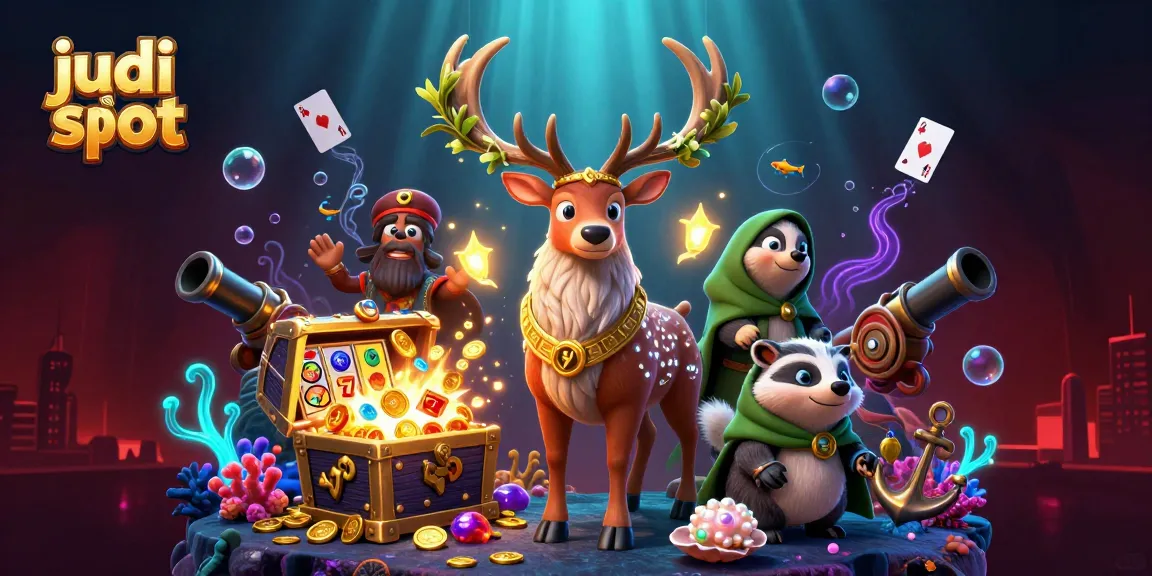Win big with judi slot in this vibrant and immersive casino scene featuring enchanting characters.