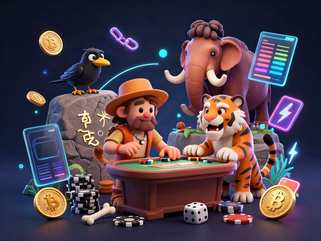Engage in thrilling online gaming experiences with net88 in this vibrant casino illustration featuring playful characters.