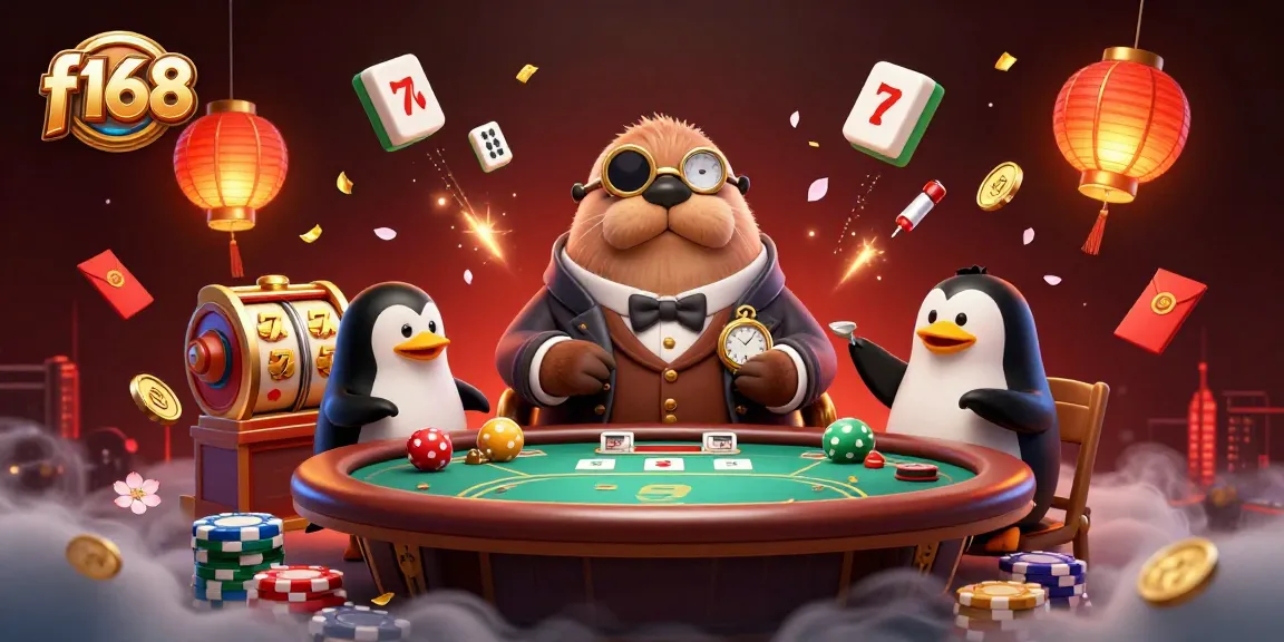 Experience the thrilling games at f168 with poker, slots, and vibrant casino elements.