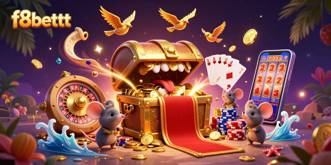 Experience the gaming excitement with f8bettt’s immersive treasure chest theme filled with riches.